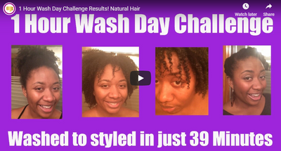 1 Hour Wash Day Challenge Results! Natural Hair