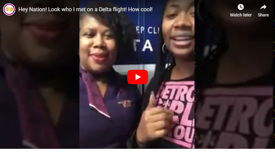 Hey Nation! Look who I met on a Delta flight! How cool!
