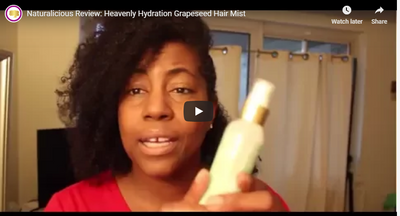 Naturalicious Review: Heavenly Hydration Grapeseed Hair Mist